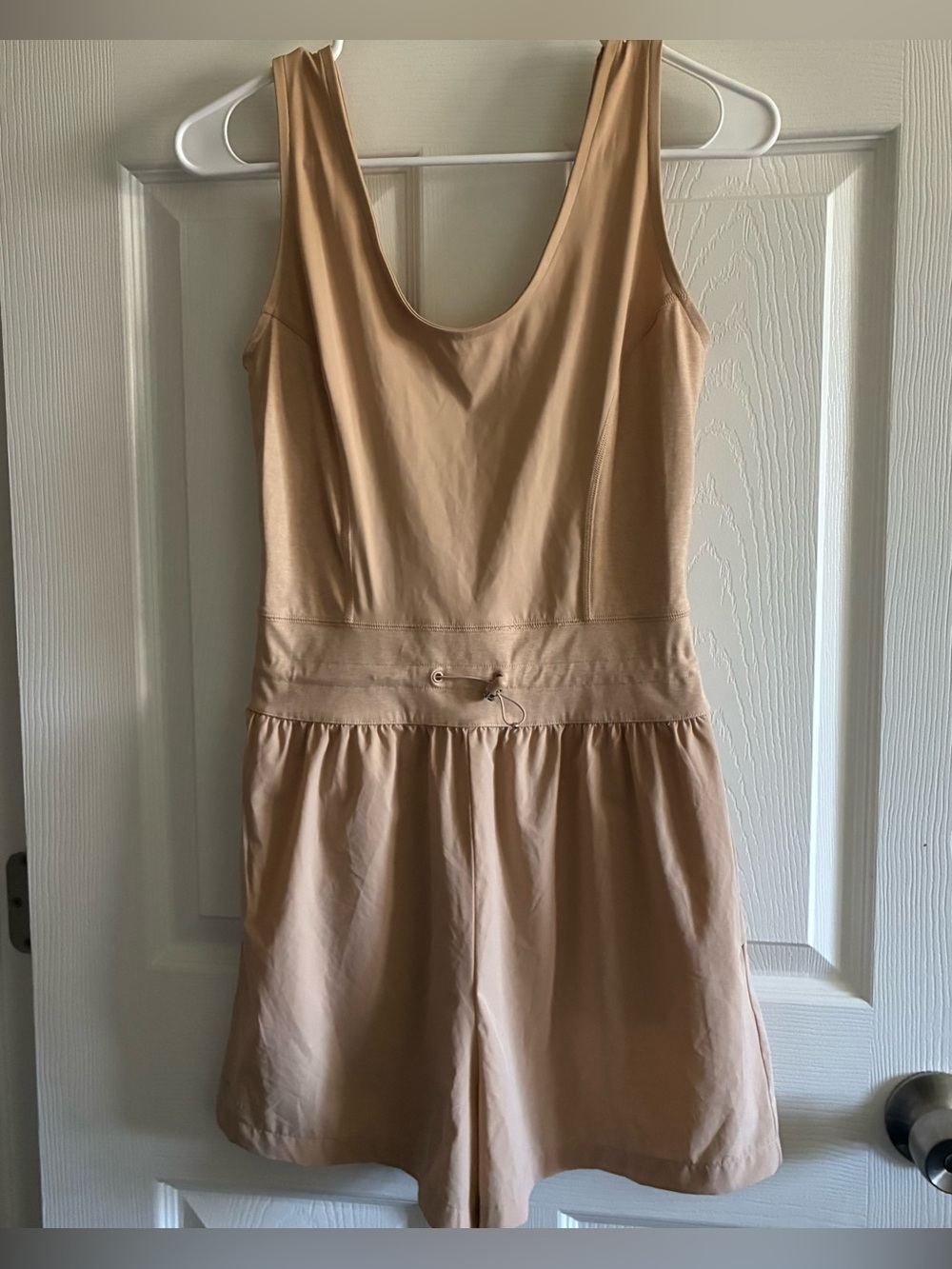 Travis Mathew Dawn Glow Sleeveless Golf Romper, Beige, Size Small